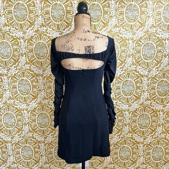 NWT NBD Carlota Corset Bodice Off Shoulder Cutout Back Mini Dress in Black sz S - Picture 9 of 12